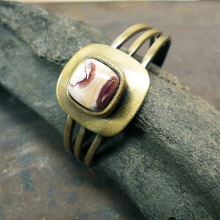 Armspange in "Antik-Finish" mit Mammutelfenbein
