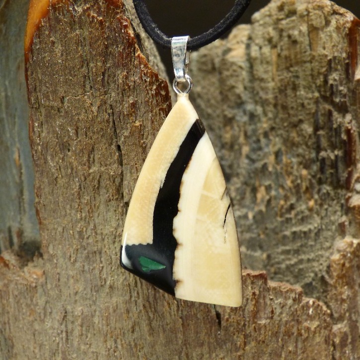 Mammut-Anhänger mit Malachit