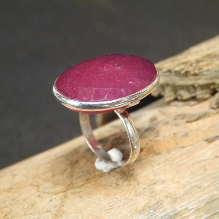 Silberring mit Rubin W 17,8