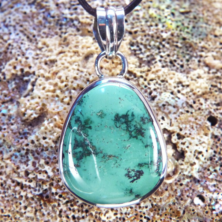 Silberanhänger mit Türkis