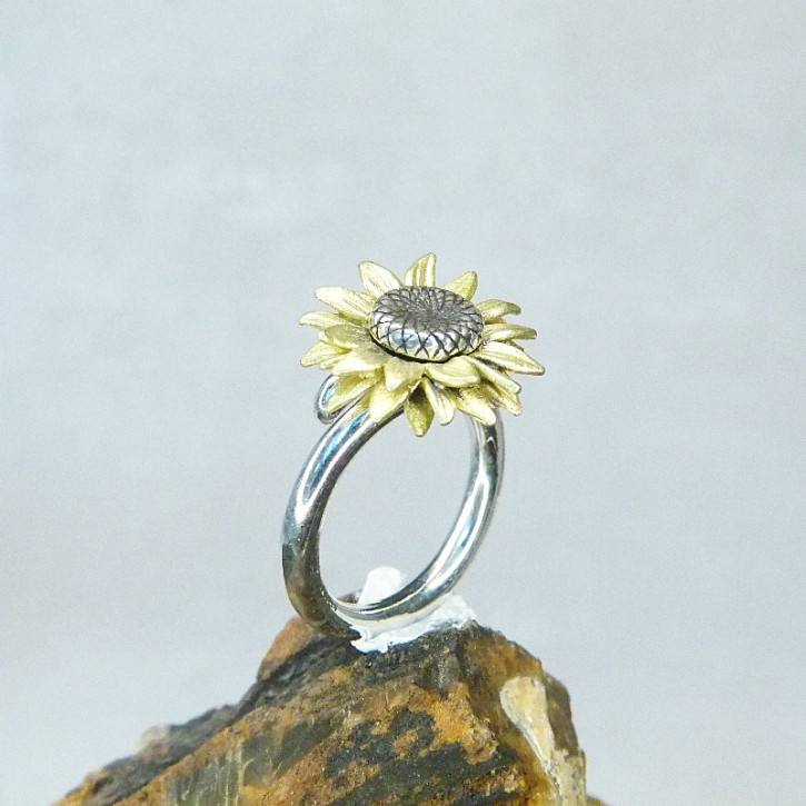 Silberring "Sonnenblume" W 17 bis 18,5