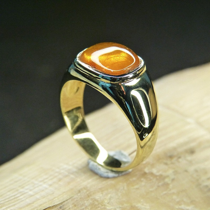 Herrenring 333/- mit Bernstein W20