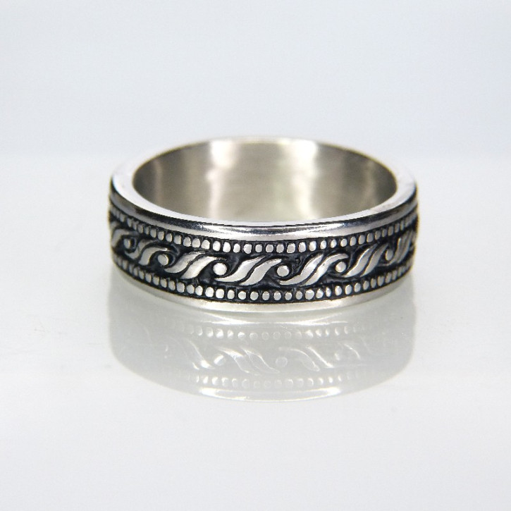 Edelstahl Motivring Größe 69 (Ø ca. 22 mm)