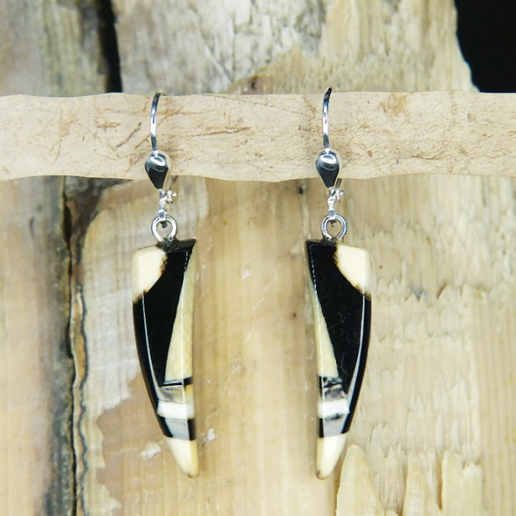 Mammut-Ohrhänger in Zahnform