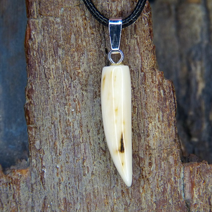 kleiner Zahnanhänger mit leichter Färbung