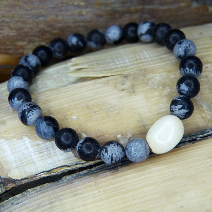 Armband Mammut mit Obsedian