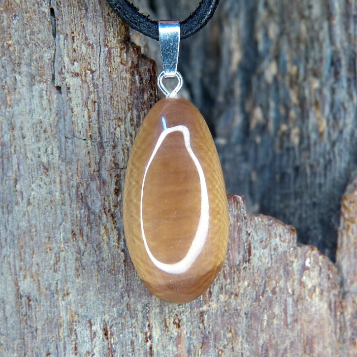 Tropfenanhänger aus dunklem Mammut