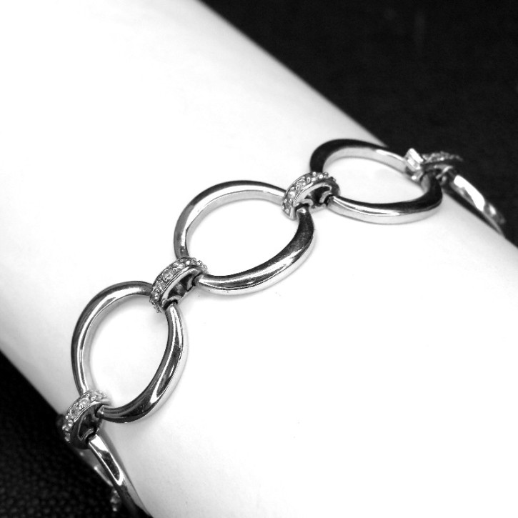 Silberarmband mit Zirkonia