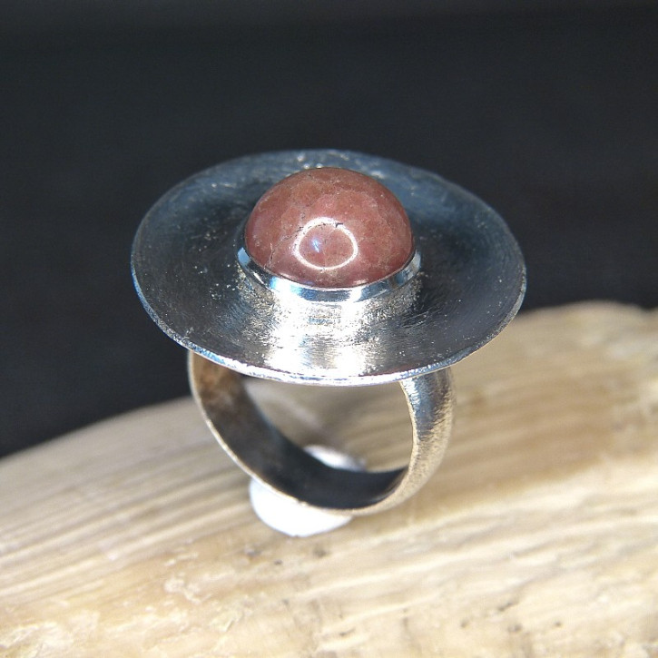 Silberring mattiert mit Jaspis