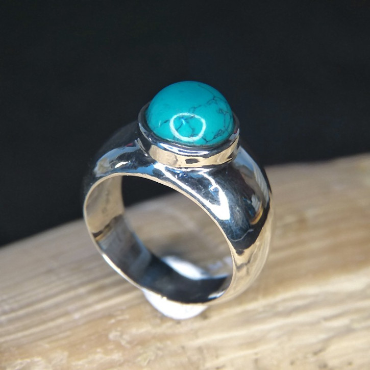 Silberring mit Türkis W18,8
