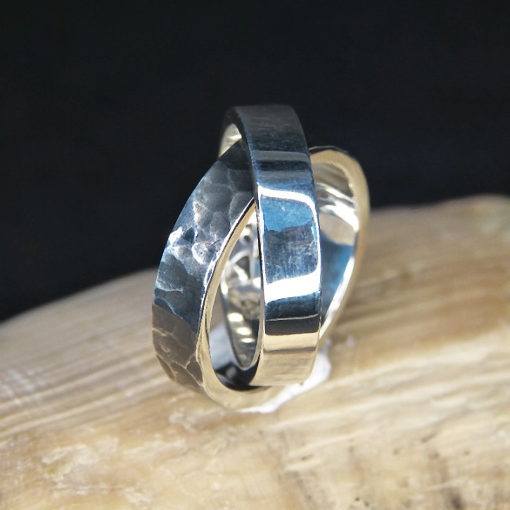 massive Silberringe Marke D'oz Größe 58 (Ø ca. 18,5 mm)