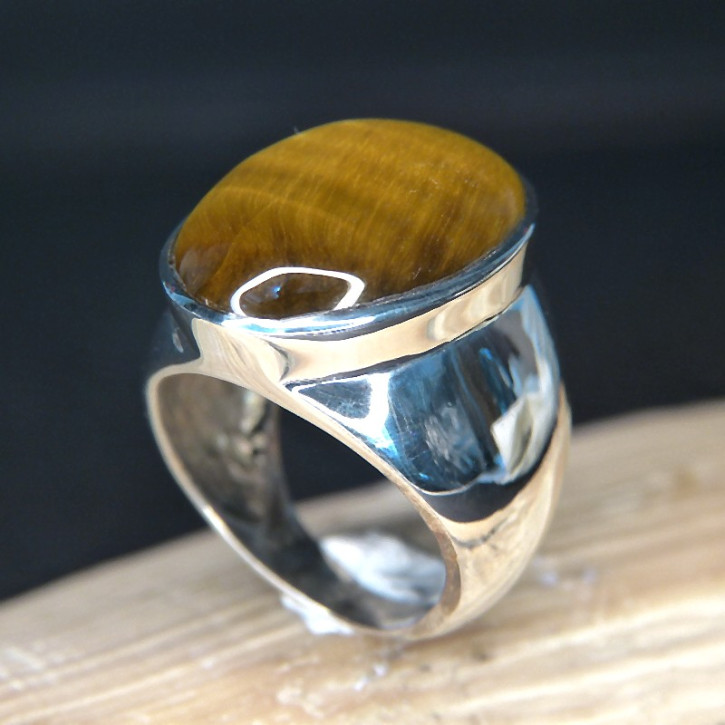 Silberring mit Tigeruage W18,8