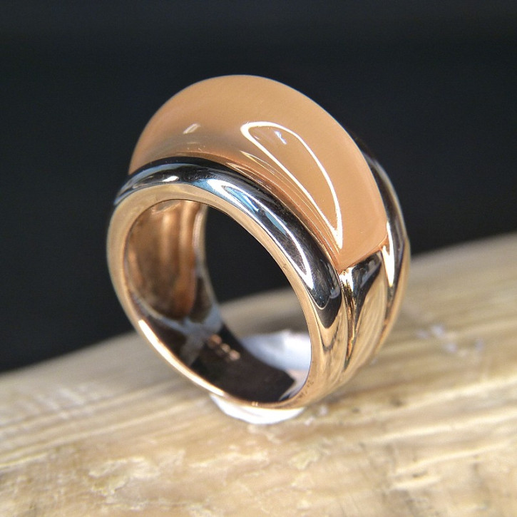 Silberring Rosè vergoldet W17,2