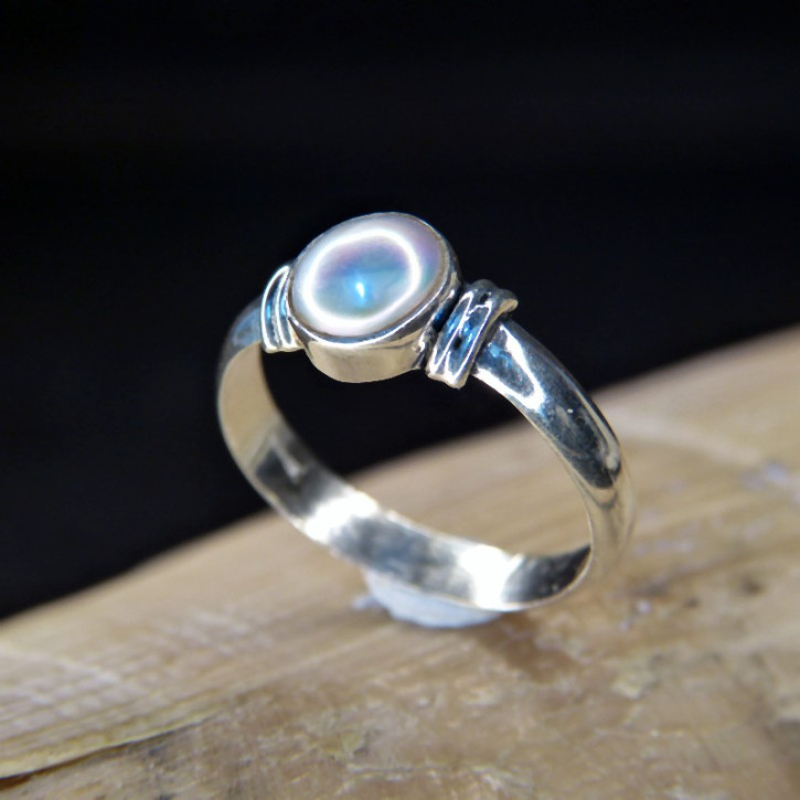 Silberring mit Perle W18,5