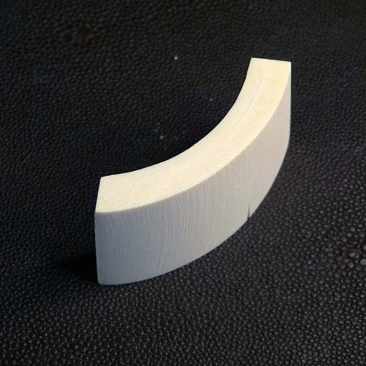 Bogensegment aus hellem Mammut ca. 64 x 35 x 9mm