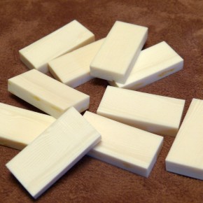 10 Stück Kasein Zuschnitte 27x12,5x4,5mm