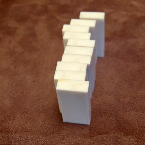 10 Stück Kasein Zuschnitte 27x12,5x4,5mm