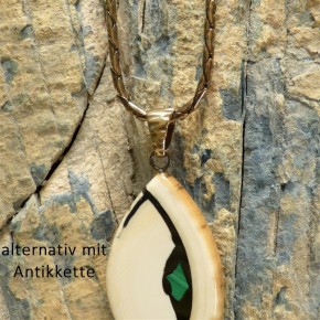 Mammut-Anhänger mit antiker Bronzeöse