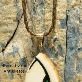 Mammut-Anhänger mit antiker Bronzeöse