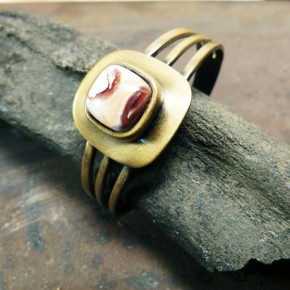 Armspange in "Antik-Finish" mit Mammutelfenbein