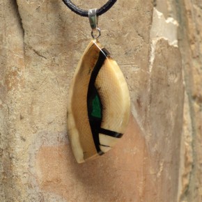 Mammut-Anhänger mit Malachit