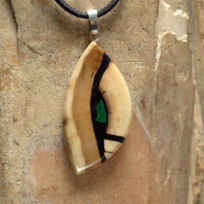 Mammut-Anhänger mit Malachit