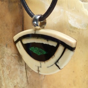 Mammut-Anhänger quer mit Malachit