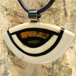 Queranhänger mit toller Maserung und Jade