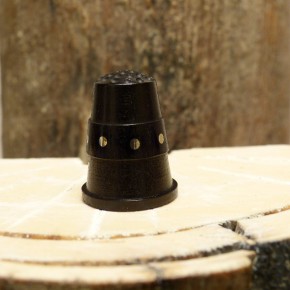 Fingerhut Ebenholz/Messing poliert