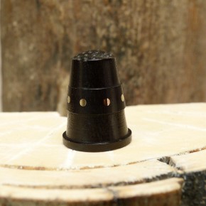 Fingerhut Ebenholz/Messing poliert