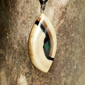 Mammut-Anhänger mit Malachit