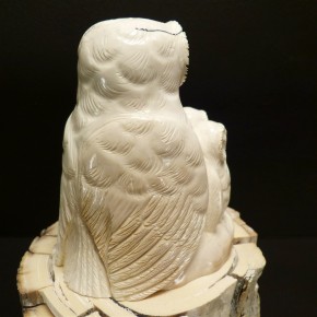 Große Eulengruppe aus Mammut-Elfenbein