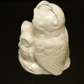 Große Eulengruppe aus Mammut-Elfenbein