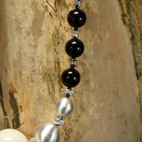 Collier Mammut/Silber/Onix