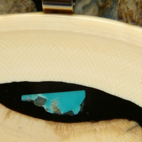 großer Queranhänger mit Türkis