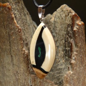 Mammut-Anhänger mit Malachit