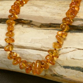 Bernsteinkette geknotet 39cm