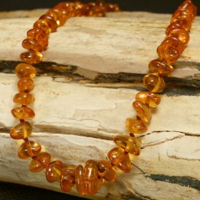 Bernsteinkette geknotet 39cm