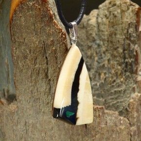 Mammut-Anhänger mit Malachit