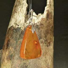 flacher Bernstein-Anhänger klar