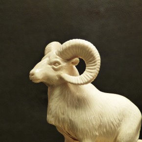 Widder mit Baumstumpf