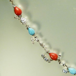 Silbercollier mit Zirkonia