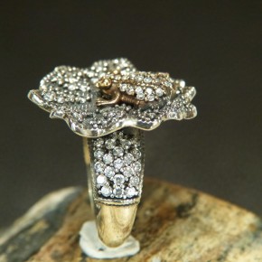 Silberring mit Frosch W17,2