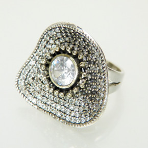 Silberring mit Weißtopasen W 17,5