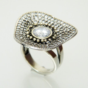 Silberring mit Weißtopasen W 17,5