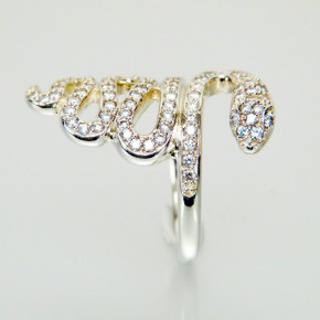 Silberring 925/- mit Zirkonia W 19,4