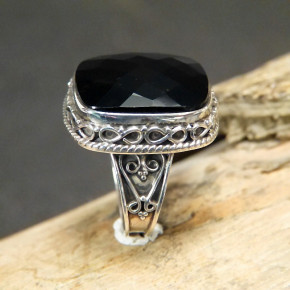 auffälliger Silberring mit Onix W 18,2