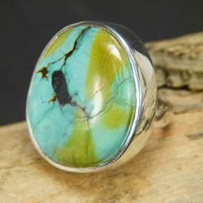Silberring mit tollem Türkis W 17,5