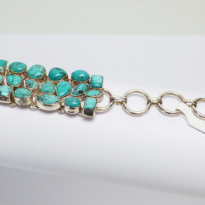 Silberarmband mit Türkisen