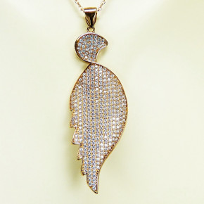 Engelsflügel mit Zirkonia 925/- rosèvergoldet